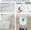 Bidet Toilet Auto Open Close Modern Minimalist Toilet Heated Seat Warm Water Auto Flush Nightlight Electric Elongated 3