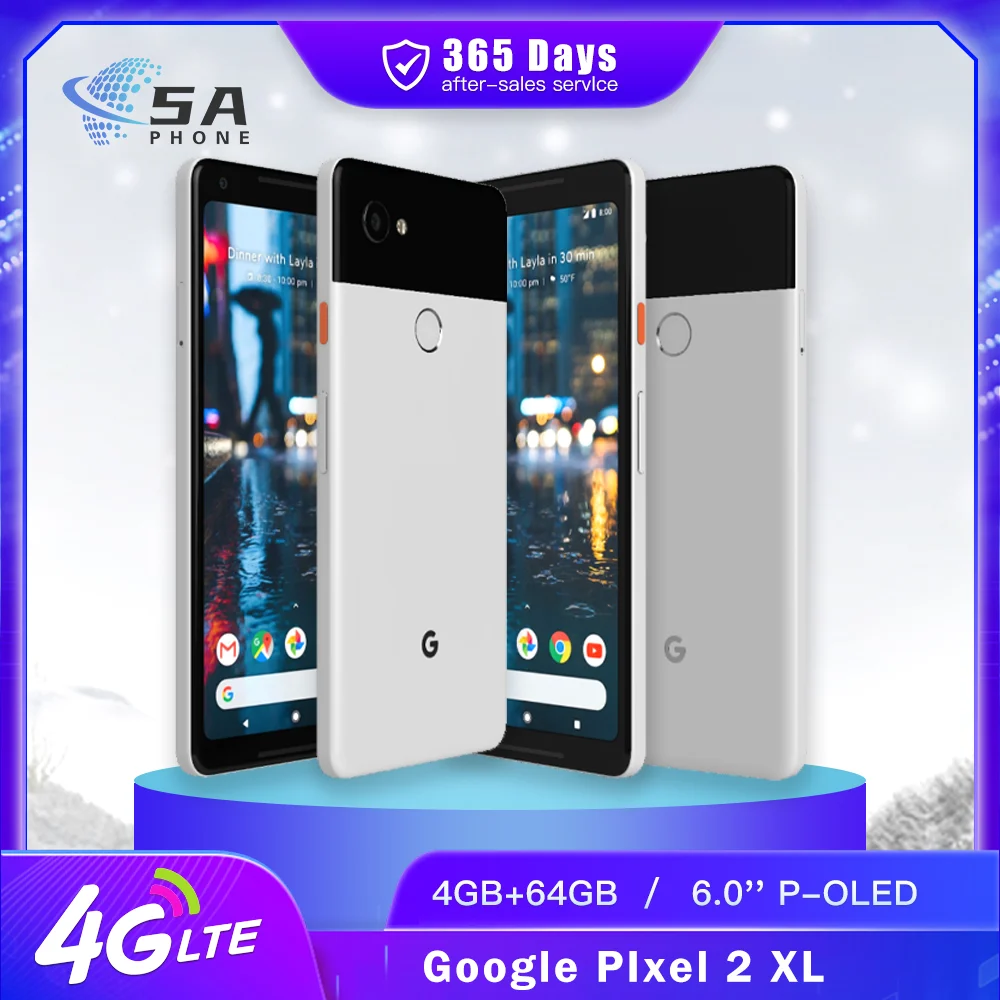 Google Pixel 2 XL 4G Mobile Phone 2XL 4GB RAM 64GB/128GB ROM