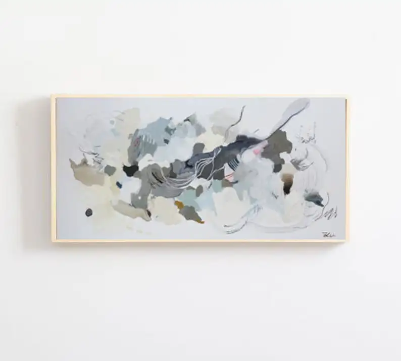 

soft and nature colors abstract art, Ivory, ,painting on canvas Gallery Quality art,Modern art,original abstract painting canvas