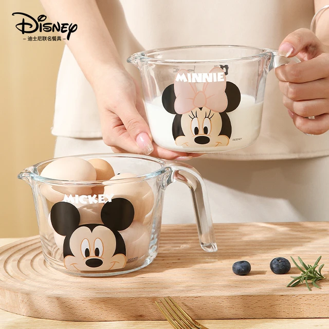 Disney Anime Mickey Mouse Minnie Mouse Measuring Cup With Scale High  Temperature Resistant Household Milk Cup - AliExpress