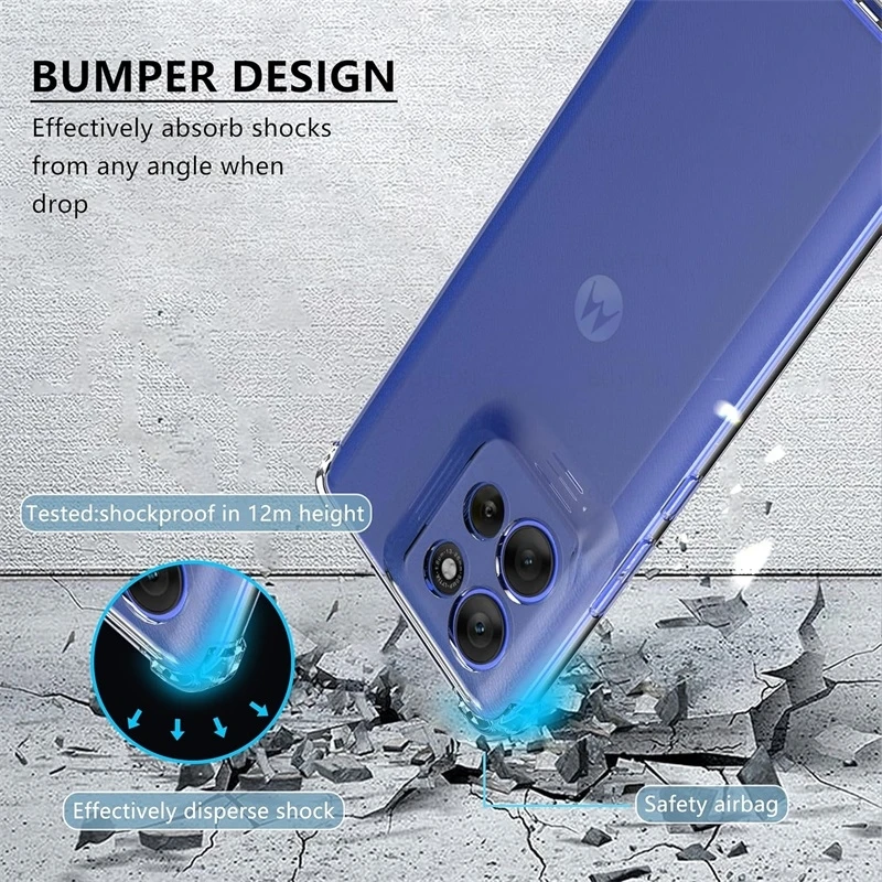 Enhanced Clear Shockproof TPU Protective Case with Airbag Corners