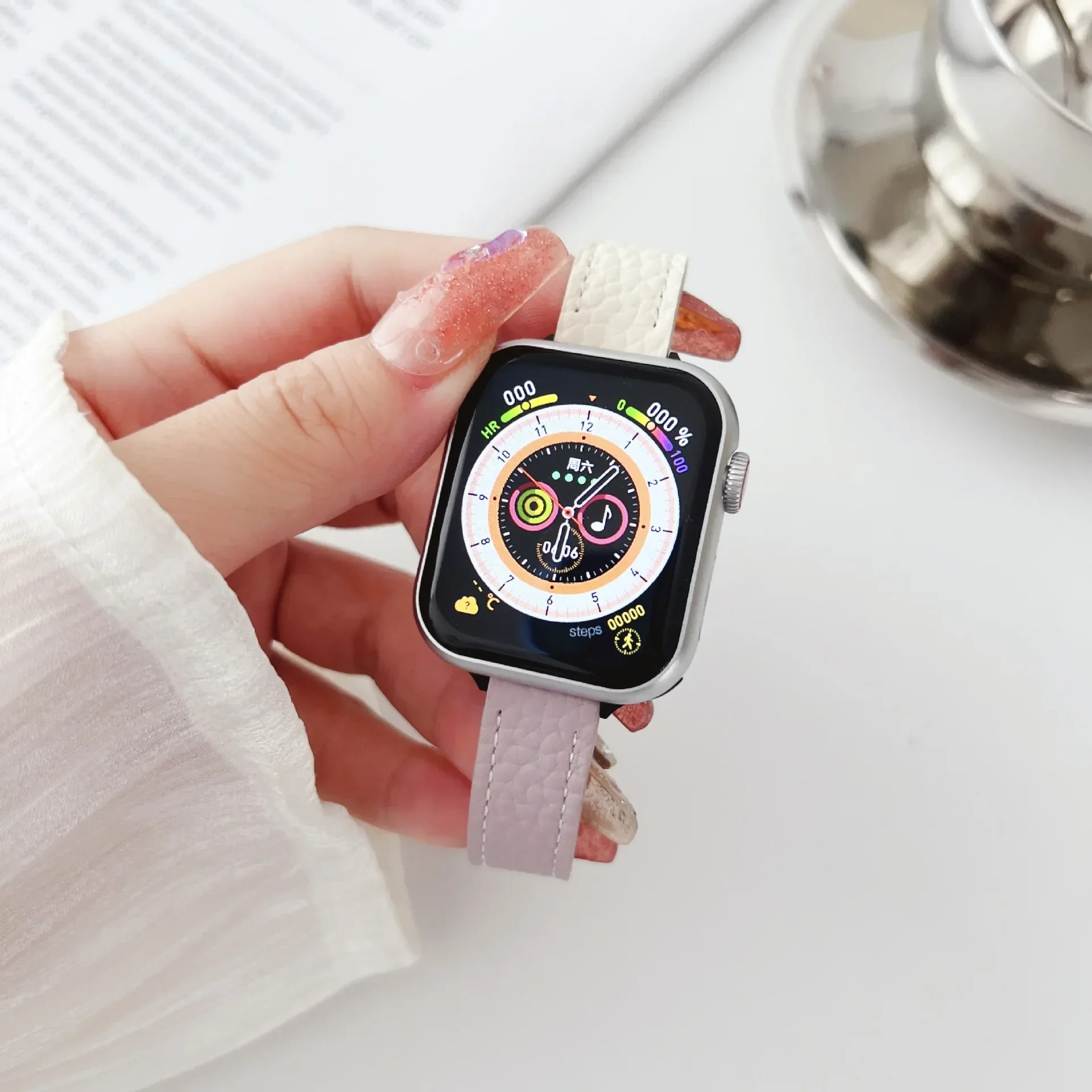 

Thin Leather Strap For Apple Watch Band 41mm 40mm 42mm 44mm 45mm 49mm Magnetic Watchband Bracelet Belt iwatch 9 8 7 6 5 se Ultra