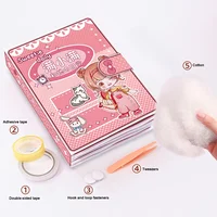 Livre silencieux animé créatif pour filles, bricolage, déguisement éducatif pour enfants, livre en papier fait à la main, poupée, ensemble complet de nourriture, vie quotidienne 6