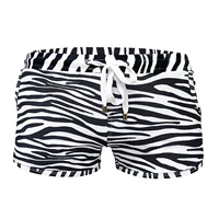 Mens Zebra Stripes Swimming Swim Trunk Shorts Drawstring Elastic Waistband Beach Sport with Pockets Swimwear 1