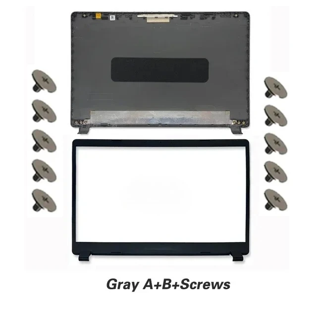 Premium Gray Laptop Display and Back Cover Case