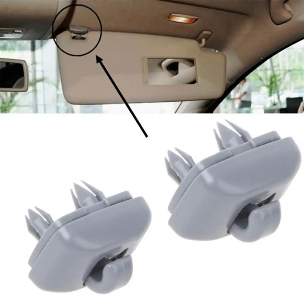 2Pcs Interior Sun Visor Hook Clips Bracket for Audi A4 B6 B7 A4L Q5 A7 Q7 Q3 A5 sun visor repair kit