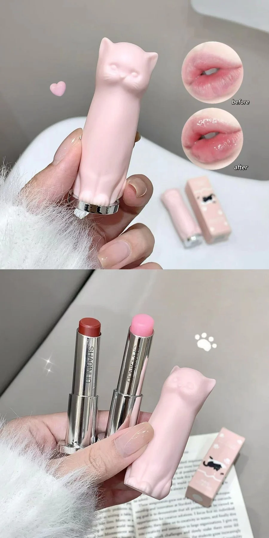 Description Picture 5 of itemPurple Rose Moisturizing Lip Stick Crystal Jelly Colored Lip Balm Anti-chapped Lip Care Smoothens LipLines Base Clear Lipstick