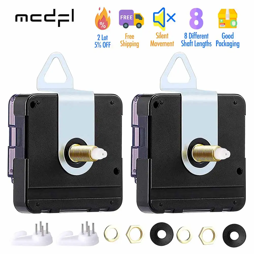 MCDFL DIY Quartz Silent Wall Clock Mechanism Central Movement Kit for Machinery Watch Table Desk Timepiece Clockwork Long Shaft | Дом и сад