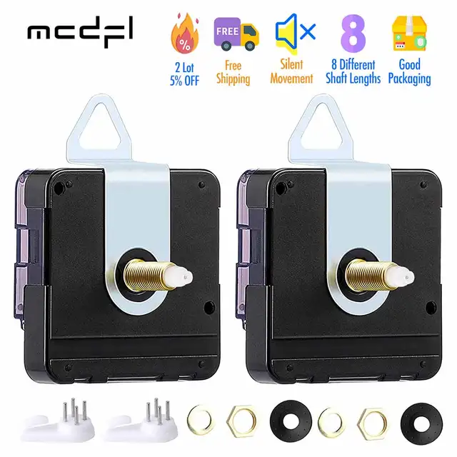 MCDFL DIY Quartz Silent Wall Clock Movement Mechanism Kit – Long Shaft 1