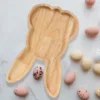 Rabbit Tray Easter Farmhouse Bunny Serving Platter Wood Fruit Wooden Animal Child 1