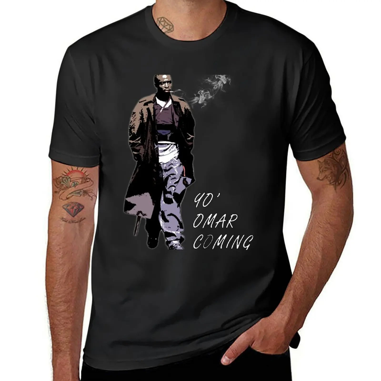 

Omar Little T-Shirt for a boy aesthetic clothes plain white t shirts men