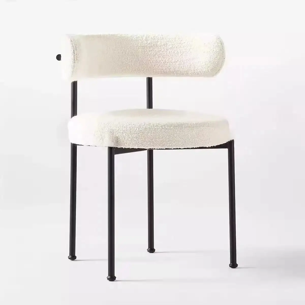 Description Picture 6 of itemVelvet Dining Chairs Modern Iron Glass Living Room Chairs with Metal Legs frame Dining Room Furniture Makeup Office Chairs