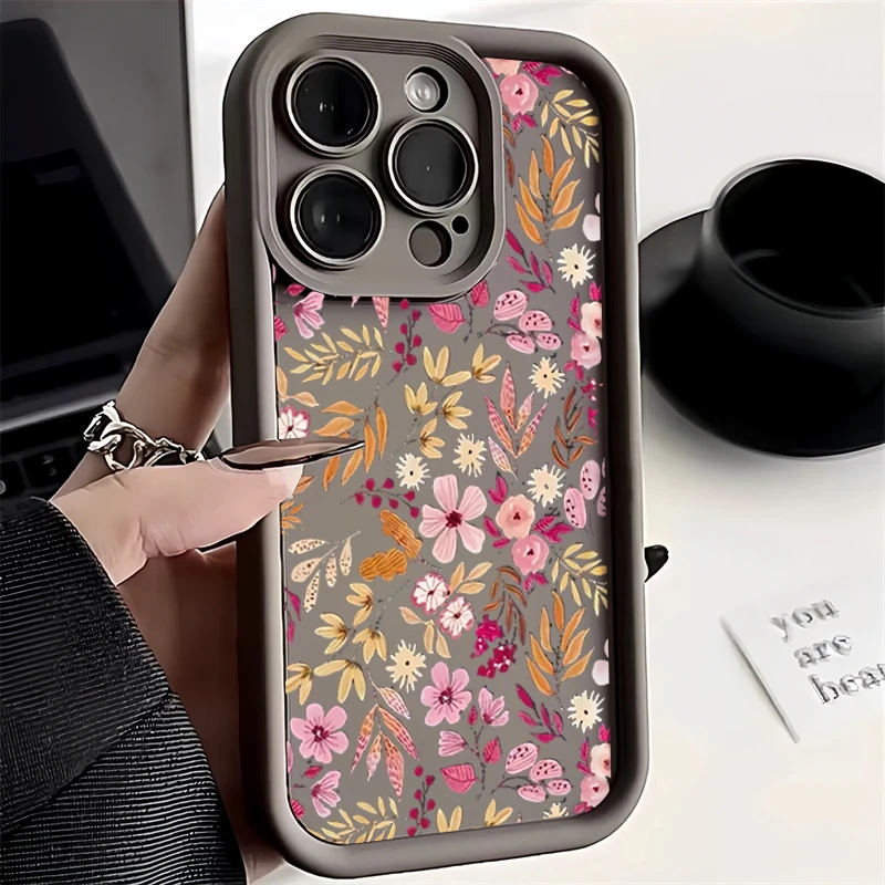 Cute Flower Pattern Silicone Soft Phone Case