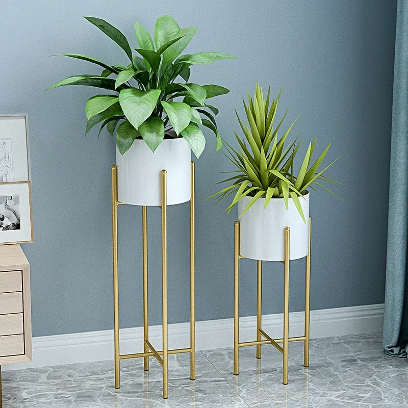 Nordic Living Room Flower Rack Indoor Balcony Storage Modern Simple Iron Art Green Plant Flowerpot Stand storage rack plant stand wooden flower shelf