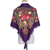 Hijab Ukrainian Embroidery Style Headscarf for Women Square Print Warm Due Head Cotton blend Scarf Vintage Bandana Shawl 35.5in 5