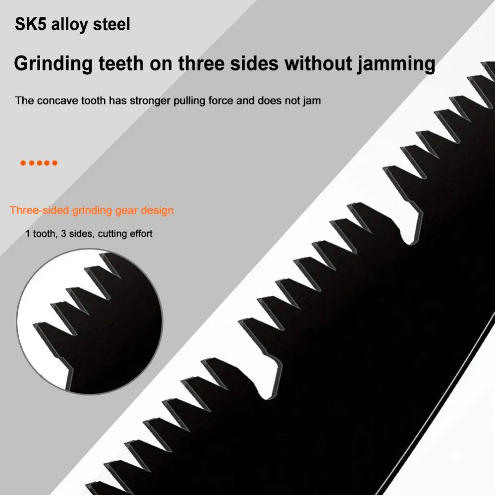 405mm 460mm 530mm Folding Hand Saw SK5 Steel Blade Soft Rubber Handle Foldable Sharp for Woodwork Household Cutting Tool DIY 6