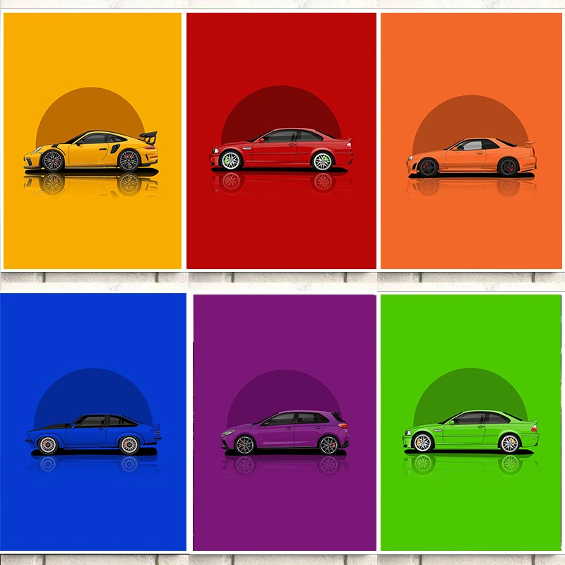 Retro Racing Car Skoda Octavia Rs Combi Poster Vintage Print Wall Art Deco Home Decor Soggiorno Pittura Immagine Poster Murale