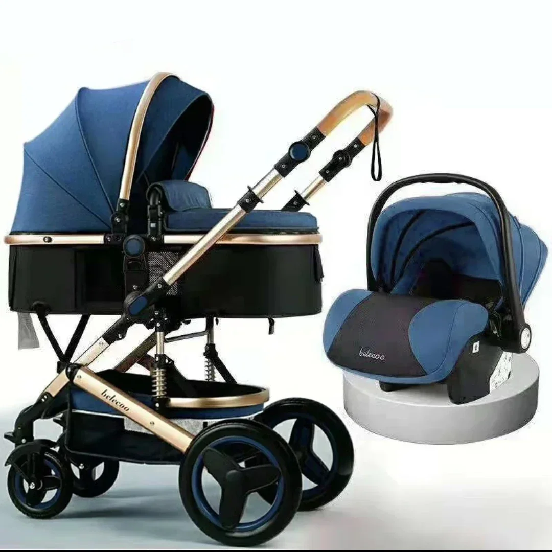 High Landscape Baby Stroller 3 in 1 With Car Seat and Stroller Luxury Infant Set Newborn Baby Car Seat Trolley