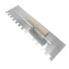 Long Trowel 40cm Stainless Steel Blade Wood Handle Good Elasticity Left Square Tooth Multi-Purpose Masonry Trowel For Wall Tile 3