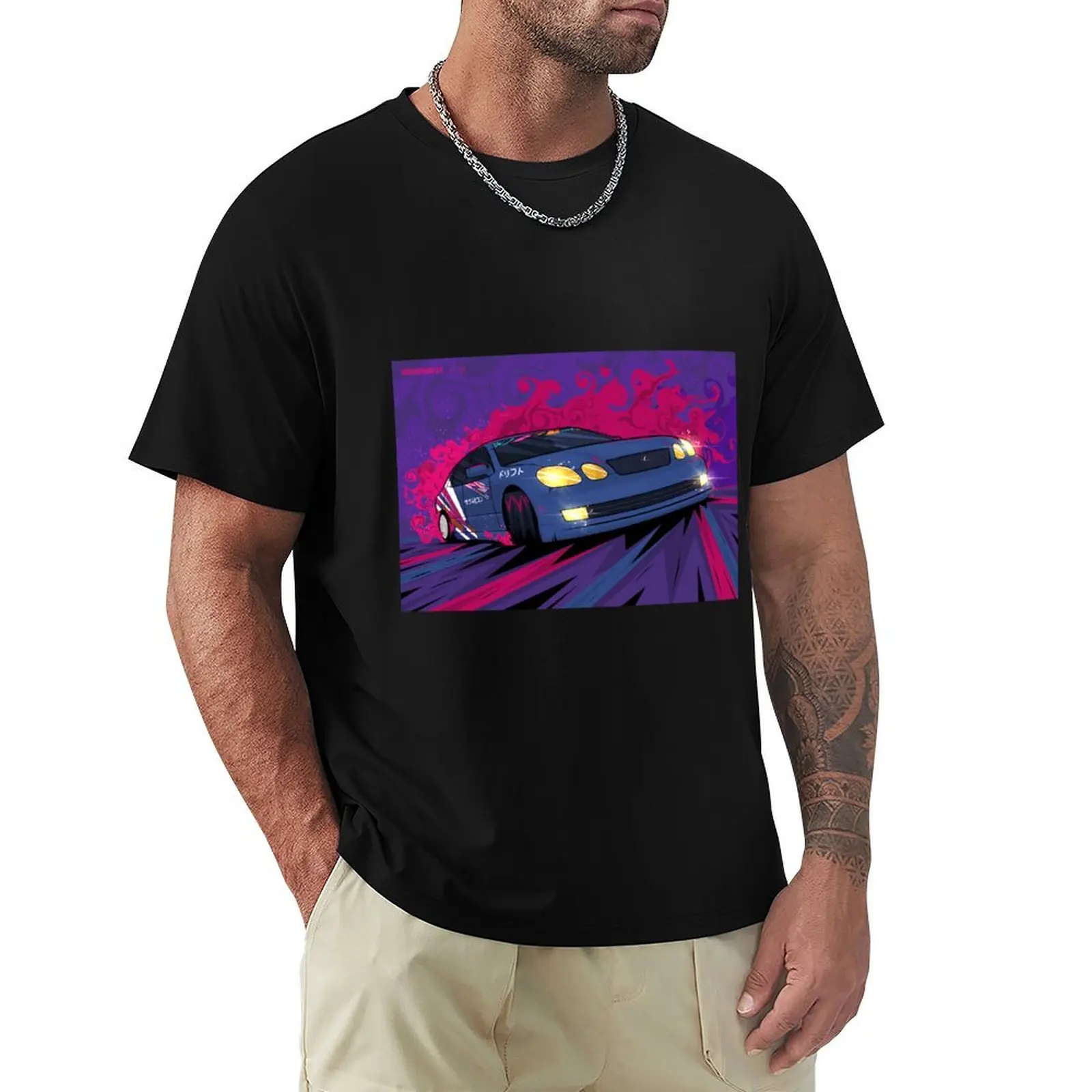 

GS300/Aristo Illustration T-Shirt summer top vintage Blouse graphics t shirts for men cotton