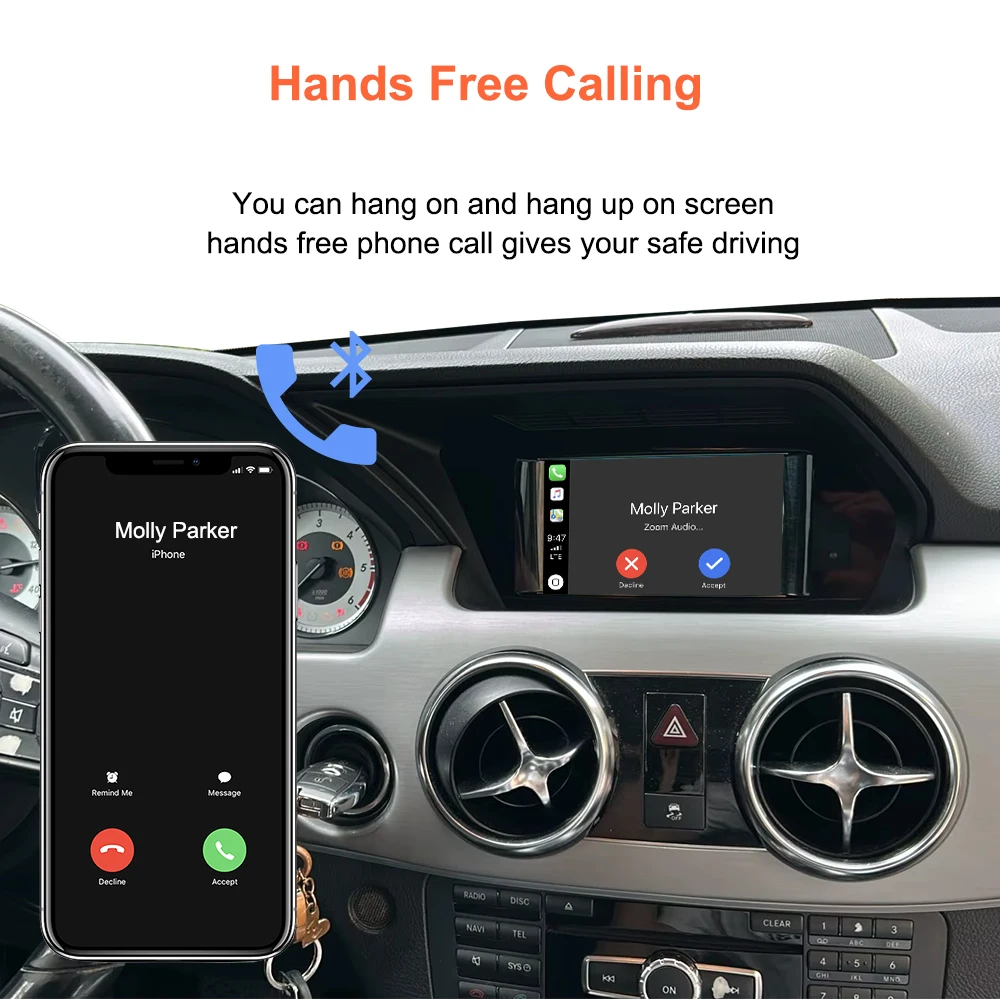 Bonroad Wireless CarPlay Android Auto Module For Mercedes Benz GLK Class X204 NTG 4.5/4.7 Becker Retrofit Kit Airplay Mirrorlink – Detail 12