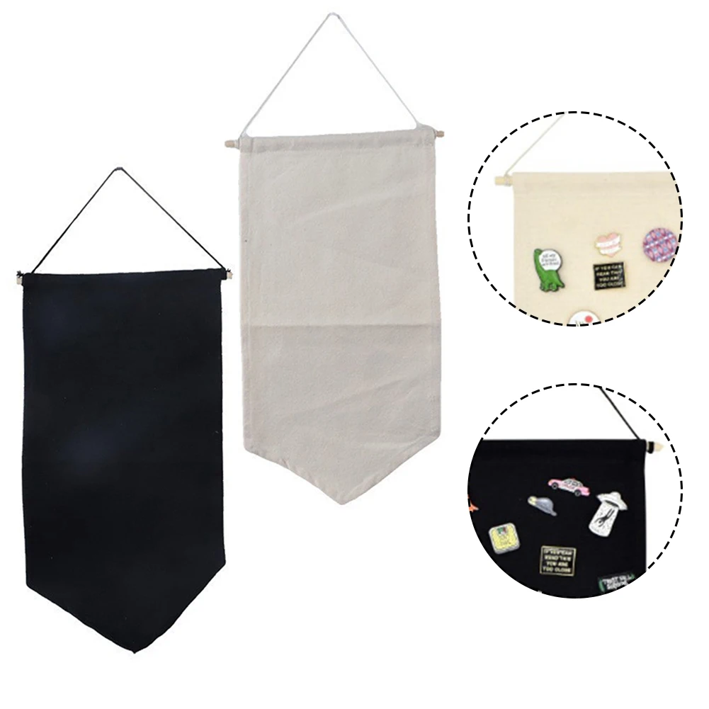 

1pc Wall Hang Brooch Jewelry Storage Case Canvas Display Stand Collection Organizer 30*53cm Home Storage Organization