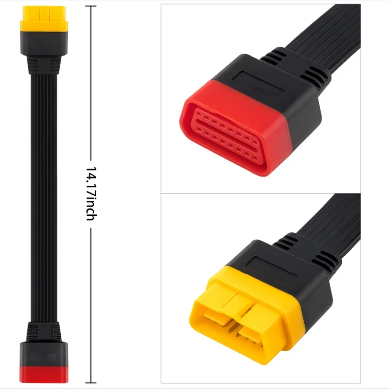 OBDII ODB 2 Extension Cable 16Pin Connector For Thinkcar Thinkdiag /Launch GOLO PRO 4.0 / Launch DBSCAR 5 Scanner obd2 connector,obd2 extension cable,obd2 cable