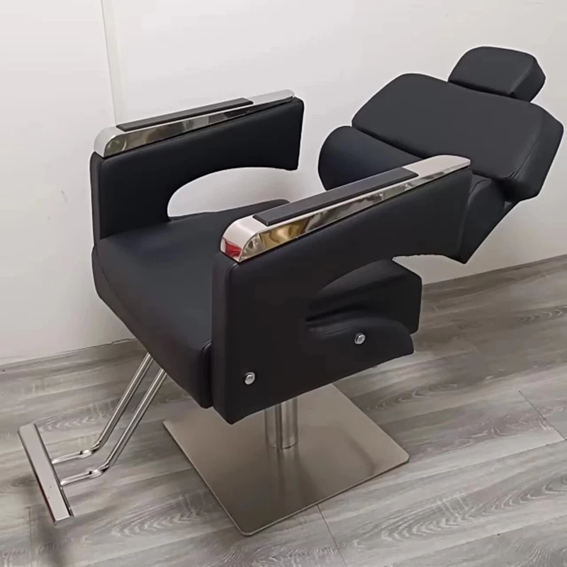 

Personalized Luxury Chair Barber Man Reclinable Professional Women Hidraulic Leg Equipment Silla De Barbero Commercial Furniture