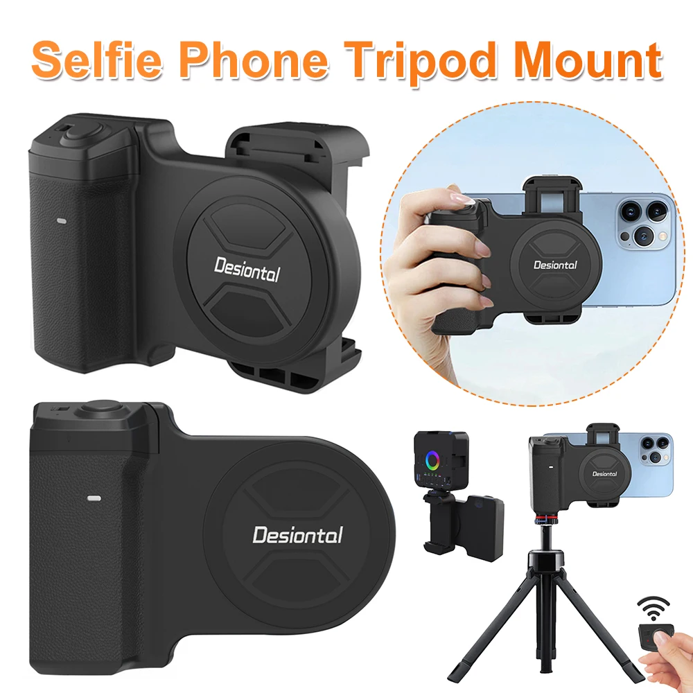 Magnetic Phone Camera Grip Handle Holder Bluetooth-Compatible Tripod Adapter Vertical Horizontal Shooting for Phone mobile phone holder smartphone shooting holder phone camera shutter grip