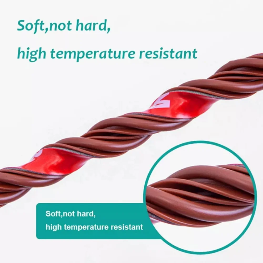 6M Silicone Rubber Self-adhesive Sealing Strip Soundproof Doors Window Anti-collision Weather Strip Gap Blocker Insulation Tape