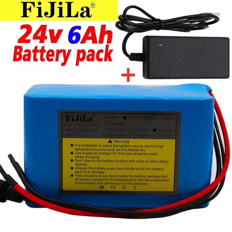 

2022 new 24V 6Ah 6S3P 18650 Battery Lithium Battery 25.2v 6000mAh Electric Bicycle Moped /Electric/Li ion Battery Pack+Charger