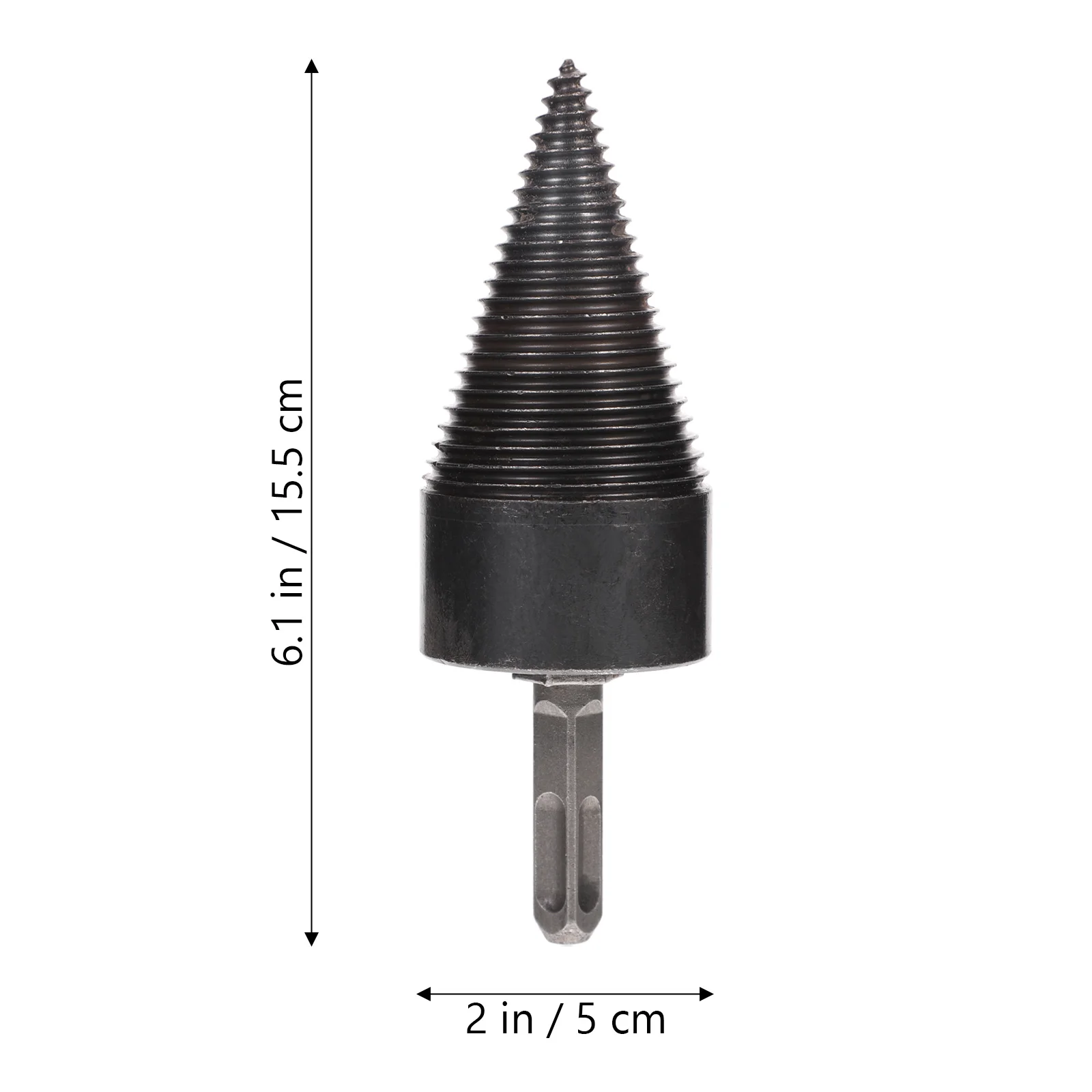 Firewood Drill Log Splitter Tool Electrical Tools Bit Cones Steel for Woodworking