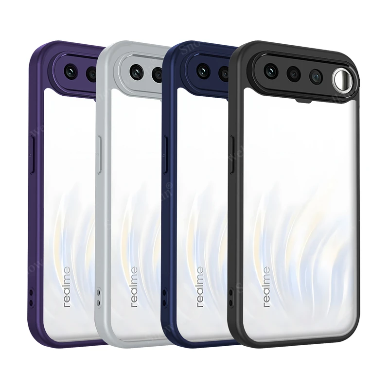 Crystal Clear Shockproof Silicone Phone Case with PC Back and TPU Bumper