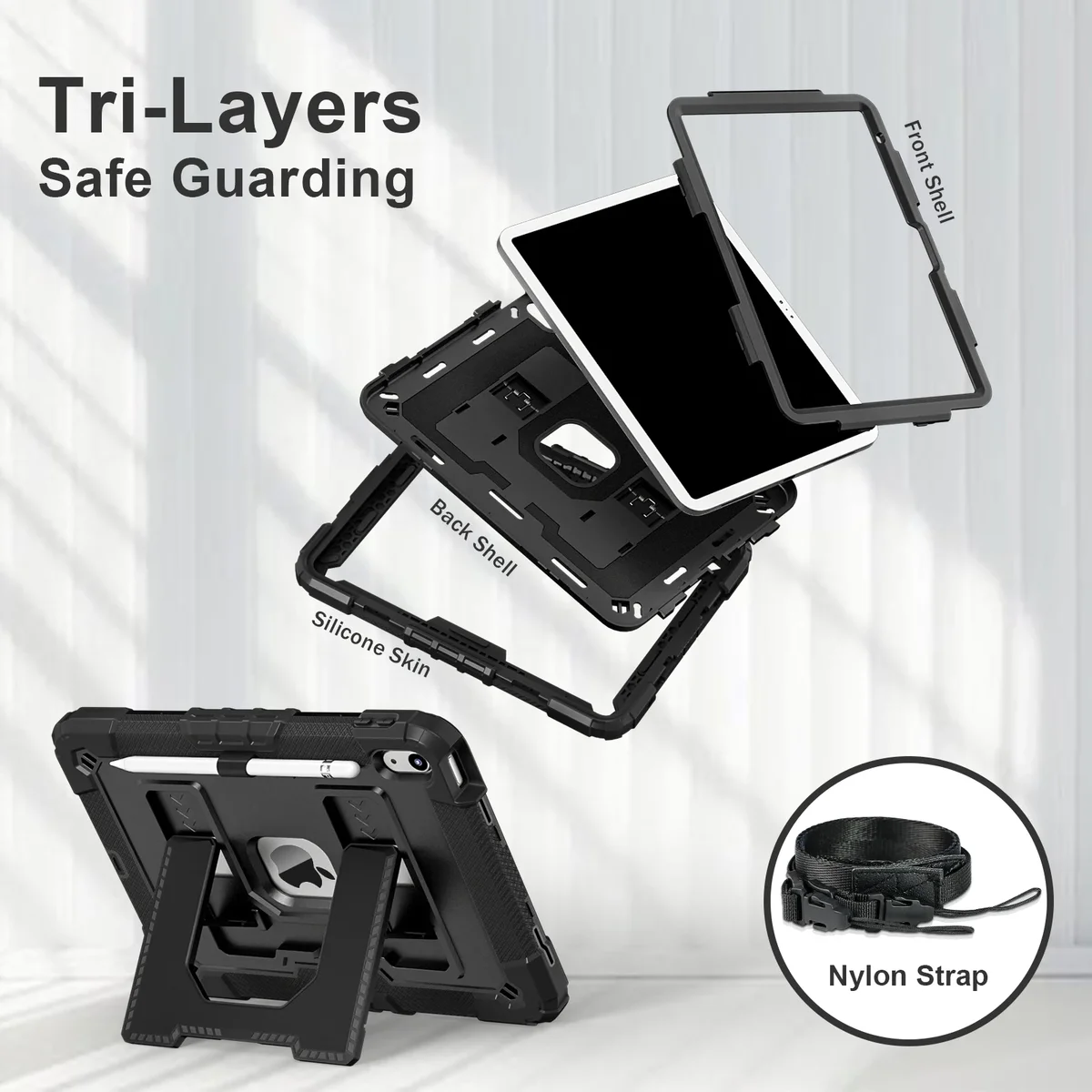 Tablet Case for IPad 11 11th 2025 A16 10th Gen 2022 Air 4 5 10.9 Pro Air 11 2024 Kids Stand Shockproof Protect Rugged Cover — view 4