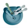 Baby Silicone Grinding Training Spoon Baby Feeding Complementary Food Rice Paste Double Headed Soft Spoon Sticky Licking Rod 4