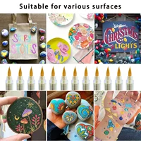 Акриловые ручки, маркеры, кончик кисти, маркеры для наскальной живописи, дерево, холст, камень, Рождественский подарок, поделки своими руками — изображение 6