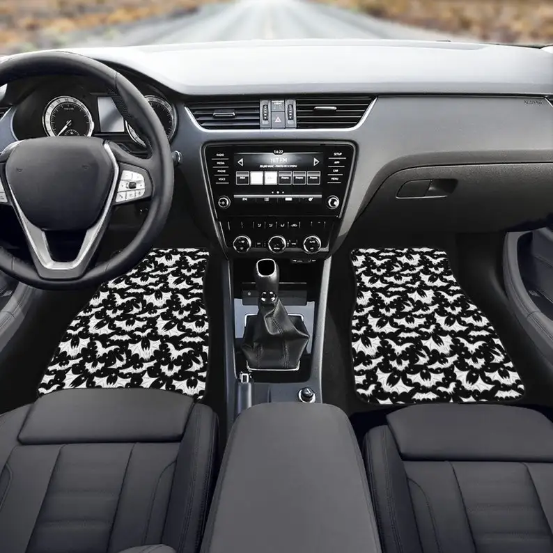 

Halloween Car Floor Mats, Halloween Car Mats, Spooky Car Mats, Spooky Car Floor Mats, Goth Car Mats, Bat Car Floor Mats