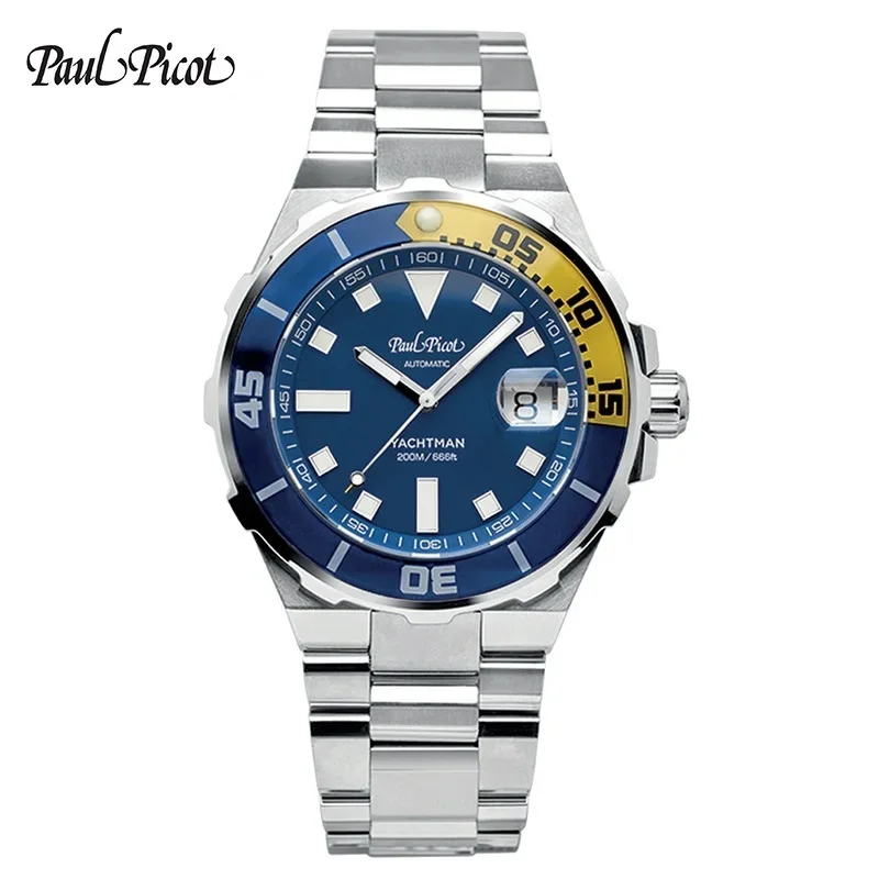 

Paul Picot Watch for Men Adventurer Collection Man Watch Stainless Steel Quartz Luxury Sports Watch Waterproof Watches Men Reloj