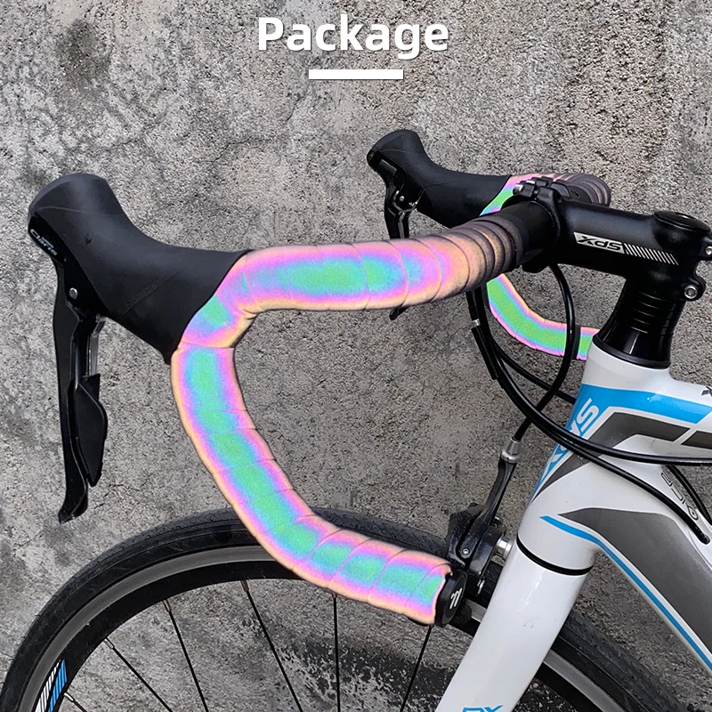 WEST BIKING Reflective Bicycle Handlebar Tape PU/EVA Colorful Road Bike Bar Tape Bicycle Shock Absorption Fork Grip Wrap Tape