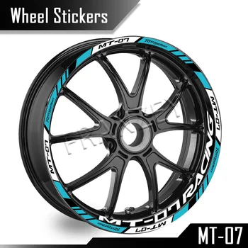 Accessori moto riflettenti Adesivo ruota Hub Decalcomanie Rim Stripe Tape Decorativo impermeabile per YAMAHA MT07 MT-07 mt 07 1