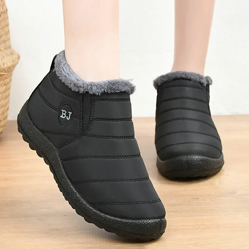 Waterproof Winter Boots for Women 2023 New Plush Snow Boots Women Ankle Boots Warm Black Couple Cotton Couples Platform Shoes