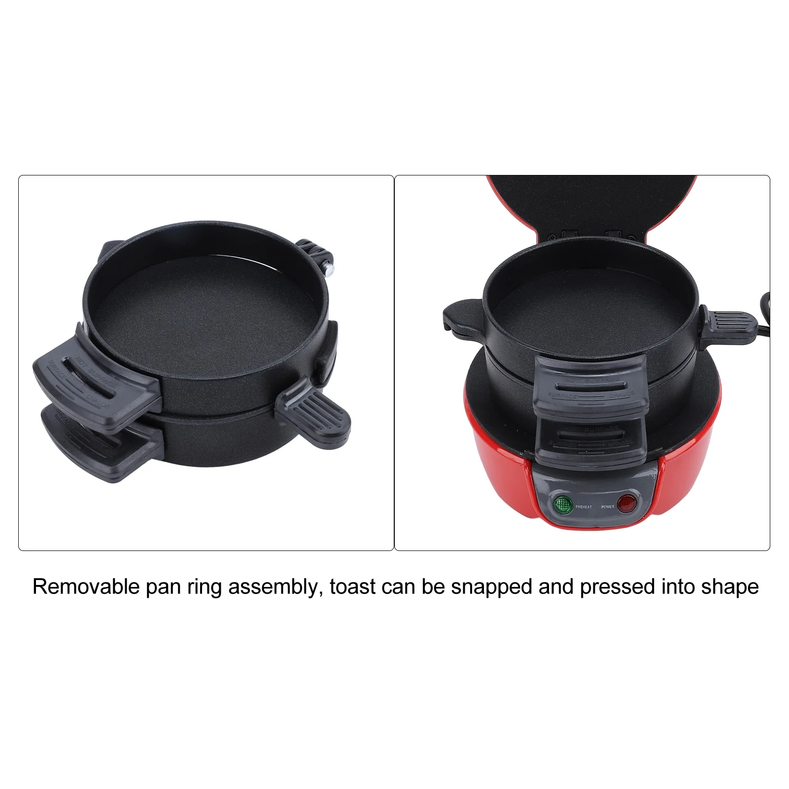 Electric Burger Machine, Sandwich Machine, Automatic 3-in-1 Breakfast Automatic Temperature Control Cooker BPA Free