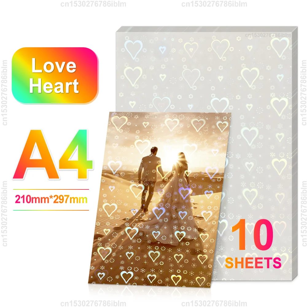 10 аркушів A4 Прозора голографічна плівка для холодного ламінування Самоклеюча плівка для наклейок для ламінування Пакет своїми руками Листівка для ламінування фотографій