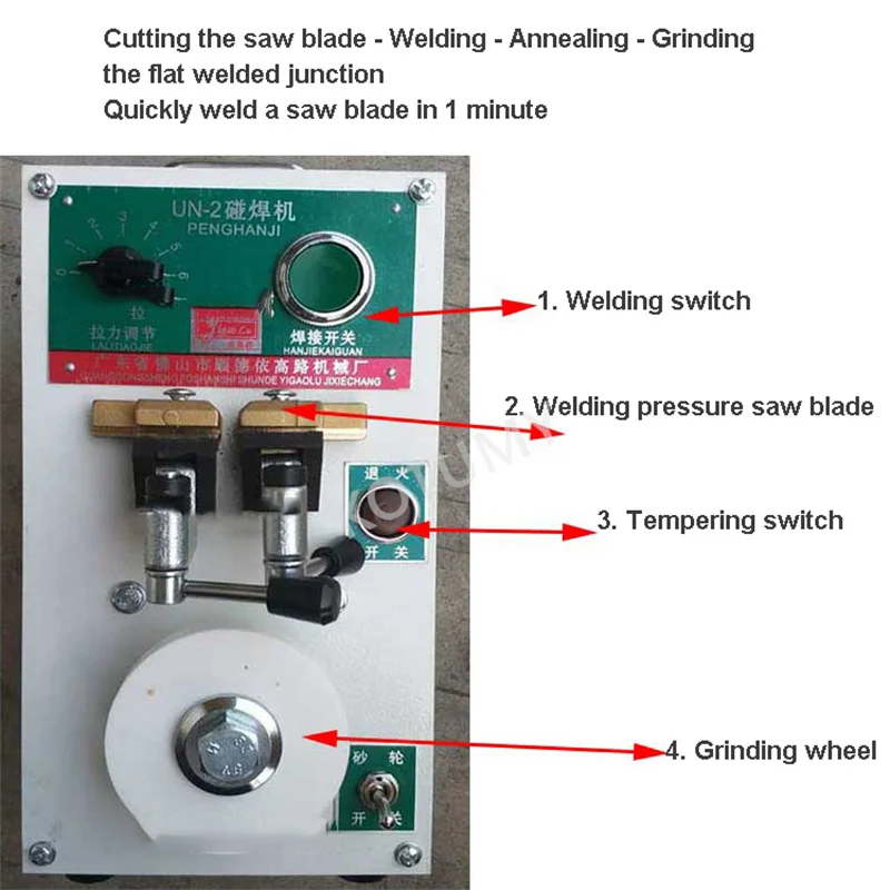 UN-2 Electric Welder Portable 2KW 220V Small Saw Blade Butt Welder /Band Saw Blade Welding Machine Touch Welding 5