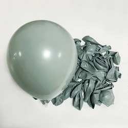 Elegant Dusty Blue Balloons for Birthday and Baby Shower Decor (Twilight green)