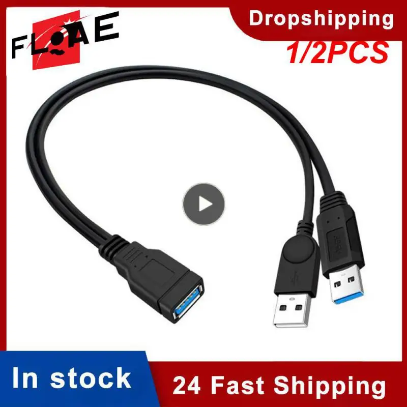 

1/2 шт. 2,0 А Папа-USB мама 2 двойных источника питания Разветвитель USB мама Удлинительный кабель зарядный концентратор для принтеров