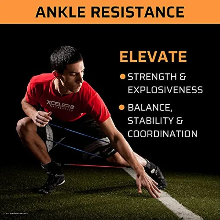 Performance Bundle: Speed and Agility Training Equipment Set: Strength and Leg Resistance Bands & Overload Running Resistance Ha