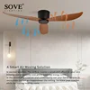 Modern Led Ceiling Fan Without Lights DC Motor 6 Speeds Timing Fans 17CM Low Floor Loft Remote Control Decorative Fan With Light 3