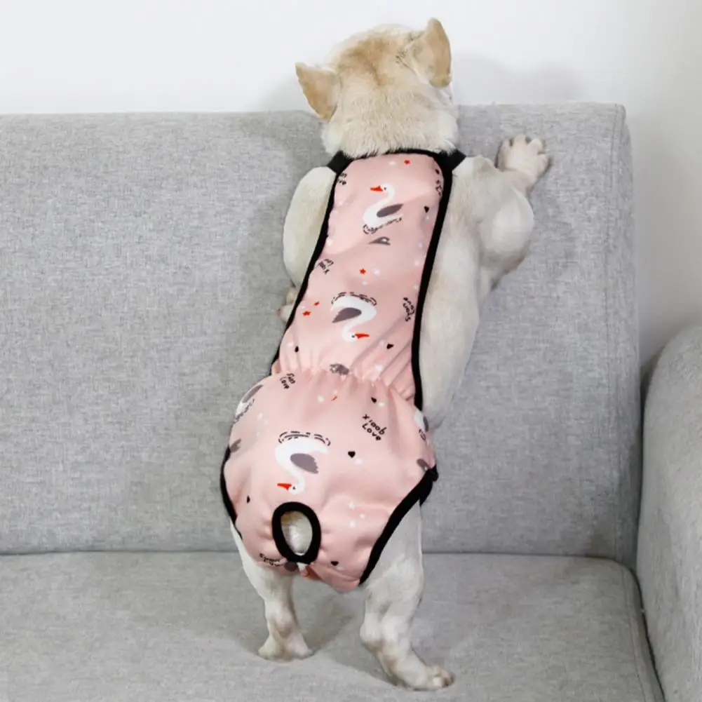 

Pet Menstrual Pants Waterproof Dog Diaper With Underwear Cartoon Pattern Women's Sanitary Underwear Shorts Pet Supplies