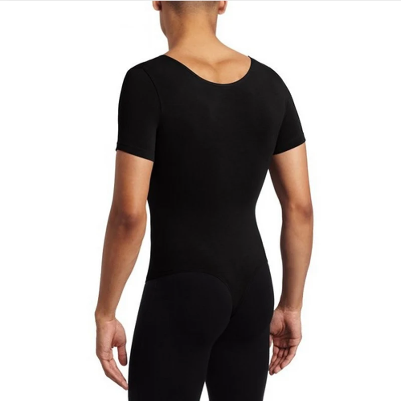 Speerise Men Spring Gymnastics Leotards Ballet Costumes Nylon Skin Tight Dancewear Bodysuit Black Suits одежда для танцев